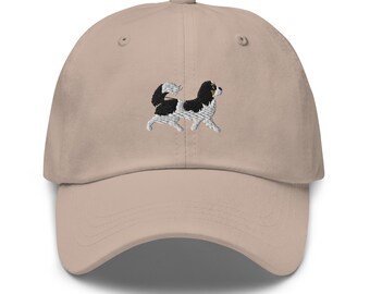 Gorra bordada de Cavalier King Charles Spaniel, gorra de béisbol tricolor de Cavalier King Charles Spaniel, bonitos regalos para mamás de Spaniel, regalo para papás de King Charles Spaniel