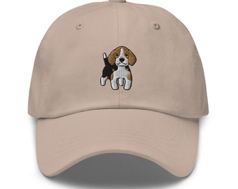 Beagle Baseball Cap, Embroidered Beagle Dad Hat, Beagle Mom Hat, Beagle Gifts, Beagle Caps, Beagle Dad Gift, Beagles, Beagle Lover Gift