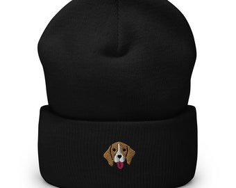 Beagle Embroidered Beanie, Beagle Hat, Beagle Mom Gift, Beagles, Beagle Beanie Hat, Beagle Toque, Beagle Gifts, Beagle Dad, Beagle Mama