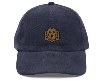 Goldendoodle Corduroy Cap, Golden Doodle Embroidered Baseball Cap, Doodle Mom Six Panel Hat, Labradoodle Gifts, Goldendoodles, Doodle Dad