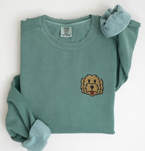 EMBROIDERED Doodle Comfort Colors Sweatshirt, Goldendoodle Sweater, Labradoodle Sweat Shirt, Golden Doodle Mom Gifts, Doodle Parent Gift