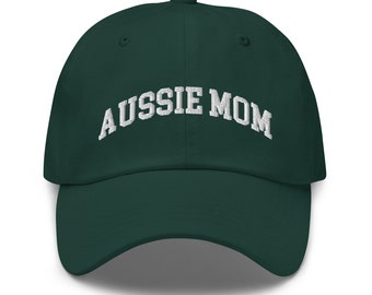Aussie Mom Cap, Australian Shepherd Embroidered Baseball Cap, Aussie Shepherd Dad Hat, Aussie Shepherd Mom Gift, Aussie Shepherd Mama Cap
