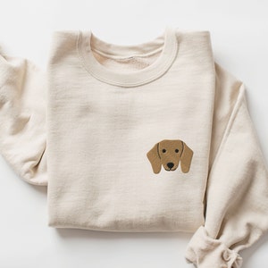 Dachshund Embroidered Sweatshirt, Doxie Crewneck, Wiener Dog Shirt, Dachshund Mom Gift, Sausage Dog, Doxie Dad Gift, Dachshund Sweater