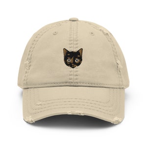 Distressed Cap Cat Embroidery - Etsy