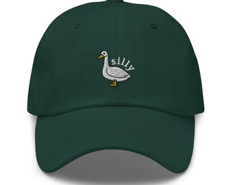 Silly Goose Embroidered Cap, Silly Goose Baseball Cap, Silly Goose Dad Hat, Cute Goose 6 Panel Hat, Funny Goose Gift, Silly Goose University