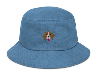 Beagle Buckle Hat, Denim Beagle Embroidered Hat, Beagle Mom Hat, Beagle Dad Hat, Beagle Gifts, Beagles, Beagle Lover Summer Hat, Beagle Mom