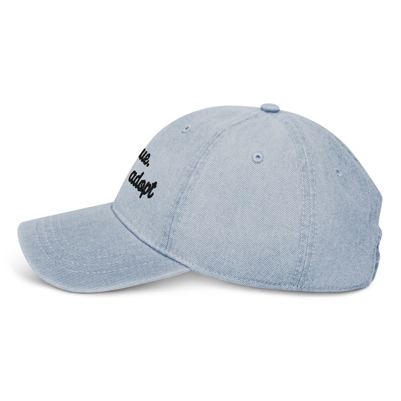 Rescue Foster Adopt Denim Cap, Rescue Dogs Embroidered Baseball Cap, Adopt Dont Shop Denim Hat, Animal Shelter Volunteer Gift, Foster Dog