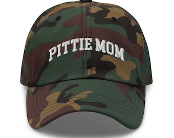 Pitbull Mom Cap, Pittie Mom Embroidered Baseball Cap, Pibble Mama, Pit Bull Mom Gifts, Varsity Pitbull Mom Hat, Pitbull Gift, American Bully
