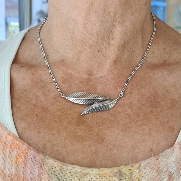 Laurel Leaf Chain Silver Necklace, Ancient Symbol of Eternal GLory,Success and Triumph,Handmade Greek Jewelry