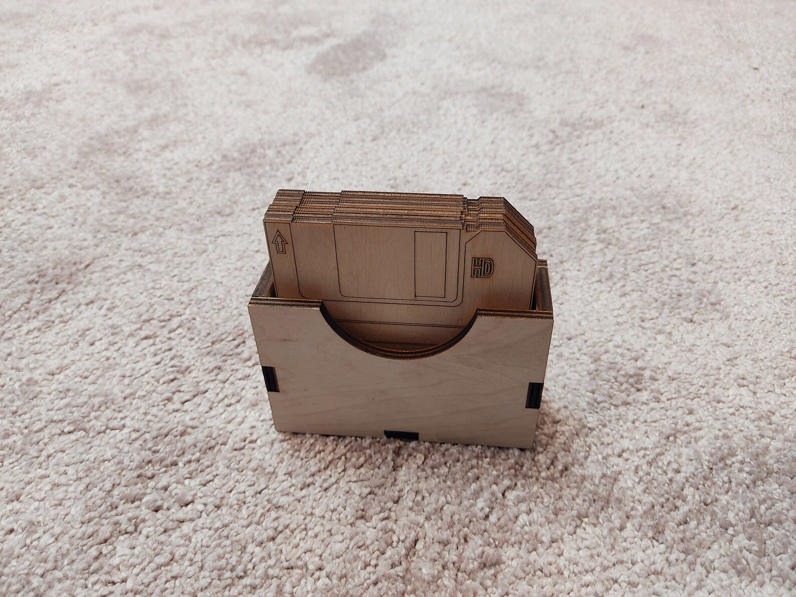 Floppy Disk Coaster Vector File Retro Diskette Coaster Laser Etsy