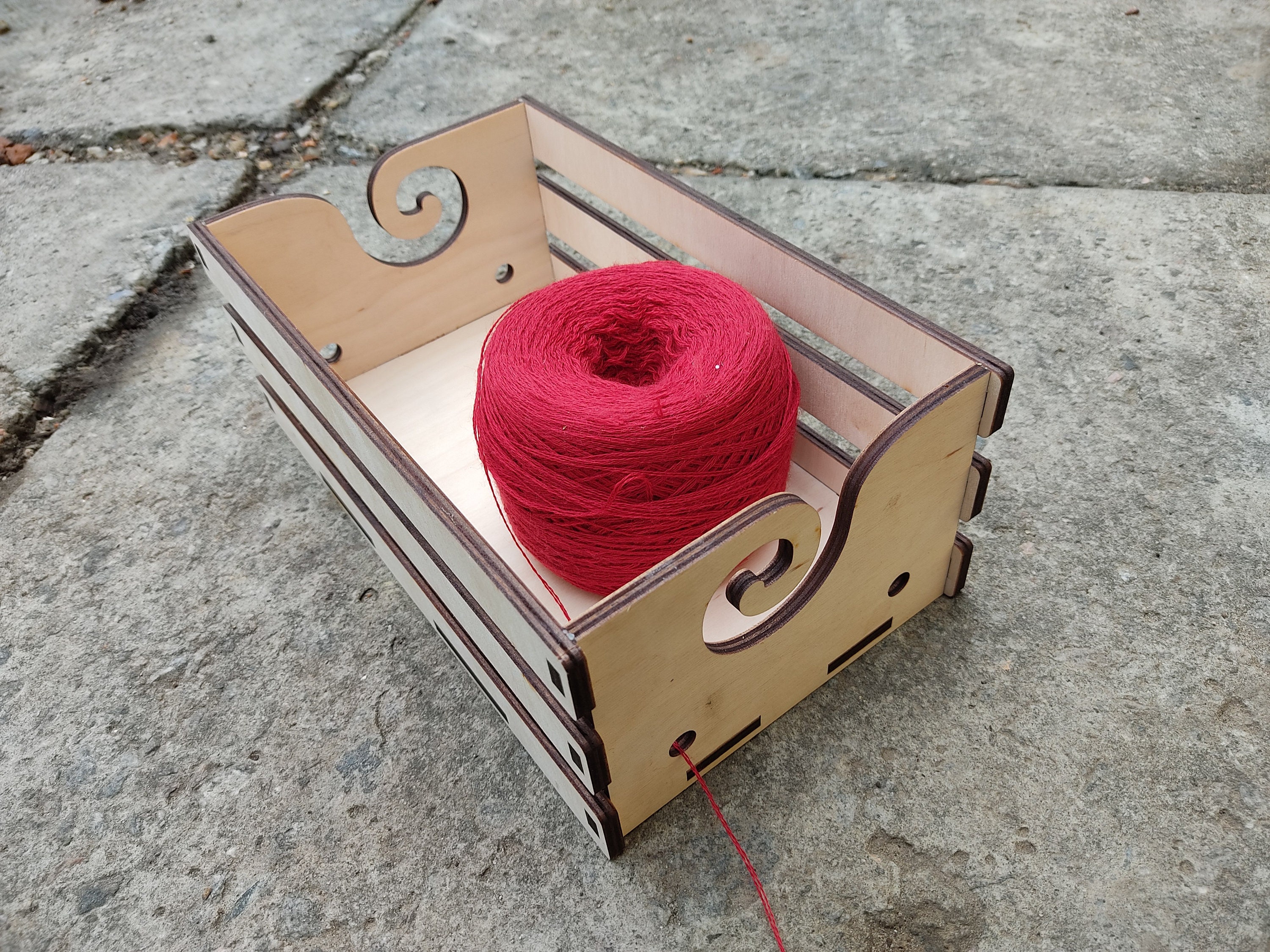 Box for Yarn Vector File Yarn Bowl Knitting Accessories Etsy UK