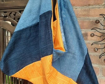 Upcycling Jeanstasche, Einkaufstasche, Umhängetasche, Shopper