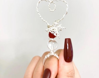 Love Crystal-sigarettenhouder, rookset, elegante sigarettenklem, lange nagelbeschermer, rookaccessoires