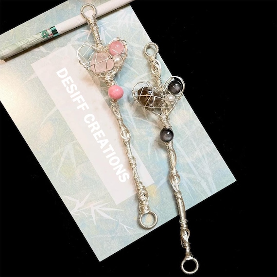 Love Crystal Cigarette Holder, Smoke Kit, Silver Smoke Wand,long Nail  Protector,smoking Accessories