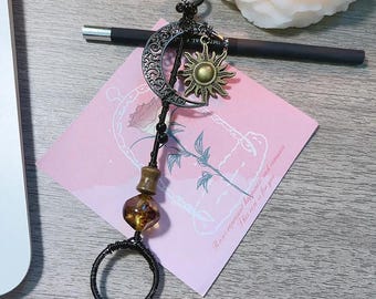 Gothic Sun and Moon Cigarette Holder—Handmade Wire Wrap,Witchy Aesthetic,Vintage Occult,Alternative Fashion,Boho Mystic Gift