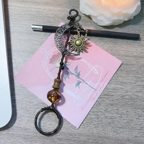 Gothic Sun and Moon Cigarette Holder,vintage Occult,boho Mystic Gift