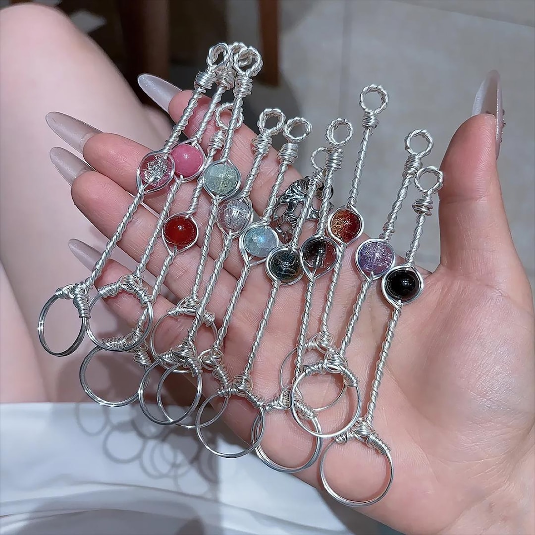 Handmade Wire Wrapped Gemstone Cigarette Holder,colorful Minimalist  Tobacciana
