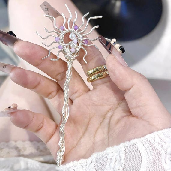 Handmade Silver Sunlight Cigarette Holder, Boho Fairy Smoking  Accessory,unique Wire Wrapped Gift