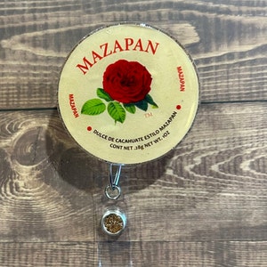 Carrete de insignia intercambiable con purpurina de Mazapán