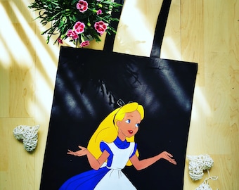 Bolsa de tela personalizada de Disney Ariel, La Sirenita, Alicia en el país de las maravillas