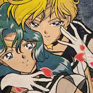 Sailor moon Sailor Uranus y Sailor Neptune hechas a pedido - chaqueta vaquera personalizada pintada a mano imagen 6