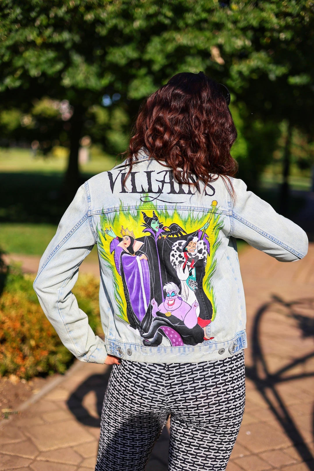 Disney Jaqueta Pintada Chaqueta Vaquera Personalizada Hecha A Mano