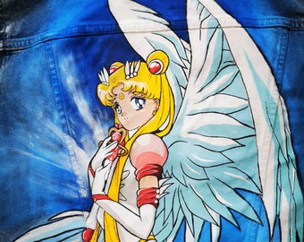 Sailor Moon Usagi Made to Order - Hand Painted Custom Denim Jean