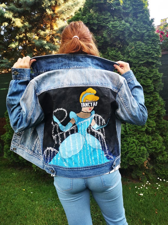 Disney Cinderella - Hand Painted Custom Denim Jacket - Etsy