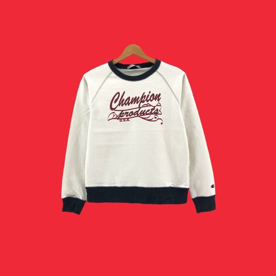 Rare!!Vintage Champion Sweatshirt Big Logo clothi