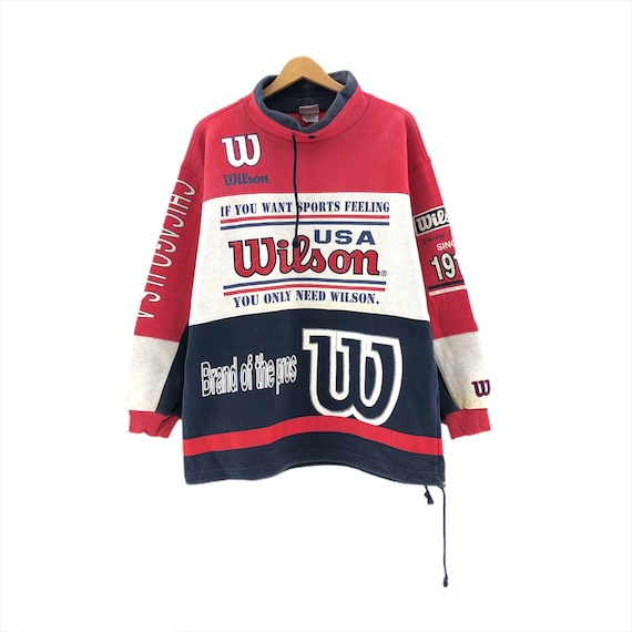 Rare!!Vintage Wilson USA Sweatshirt Big Logo Embro