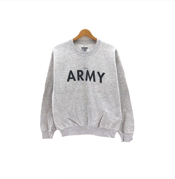 Rare!!Vintage Army Sweatshirt Big Logo Embroidery