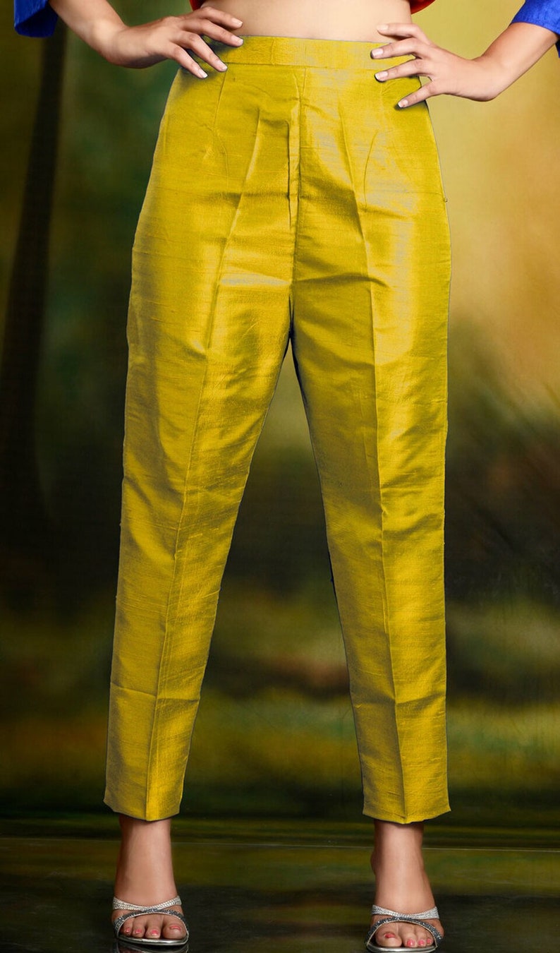 Raw Silk Pants, Pants Silk, Silk Pants, Silk Pants for Women Raw Silk Trousers, Black Trouser