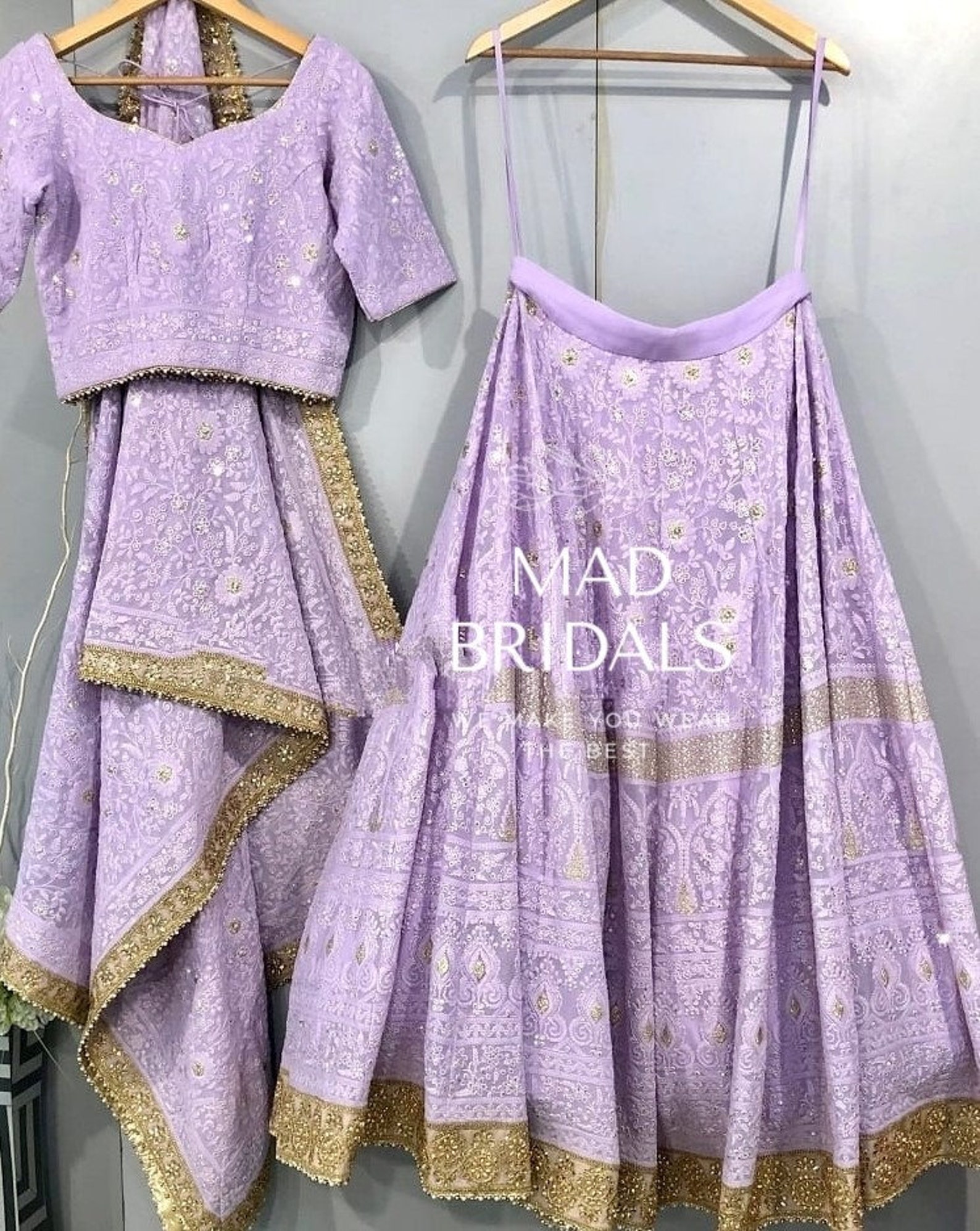 Pastel Chikankari Lehenga Wedding Lehenga Ceremony Lehenga Etsy