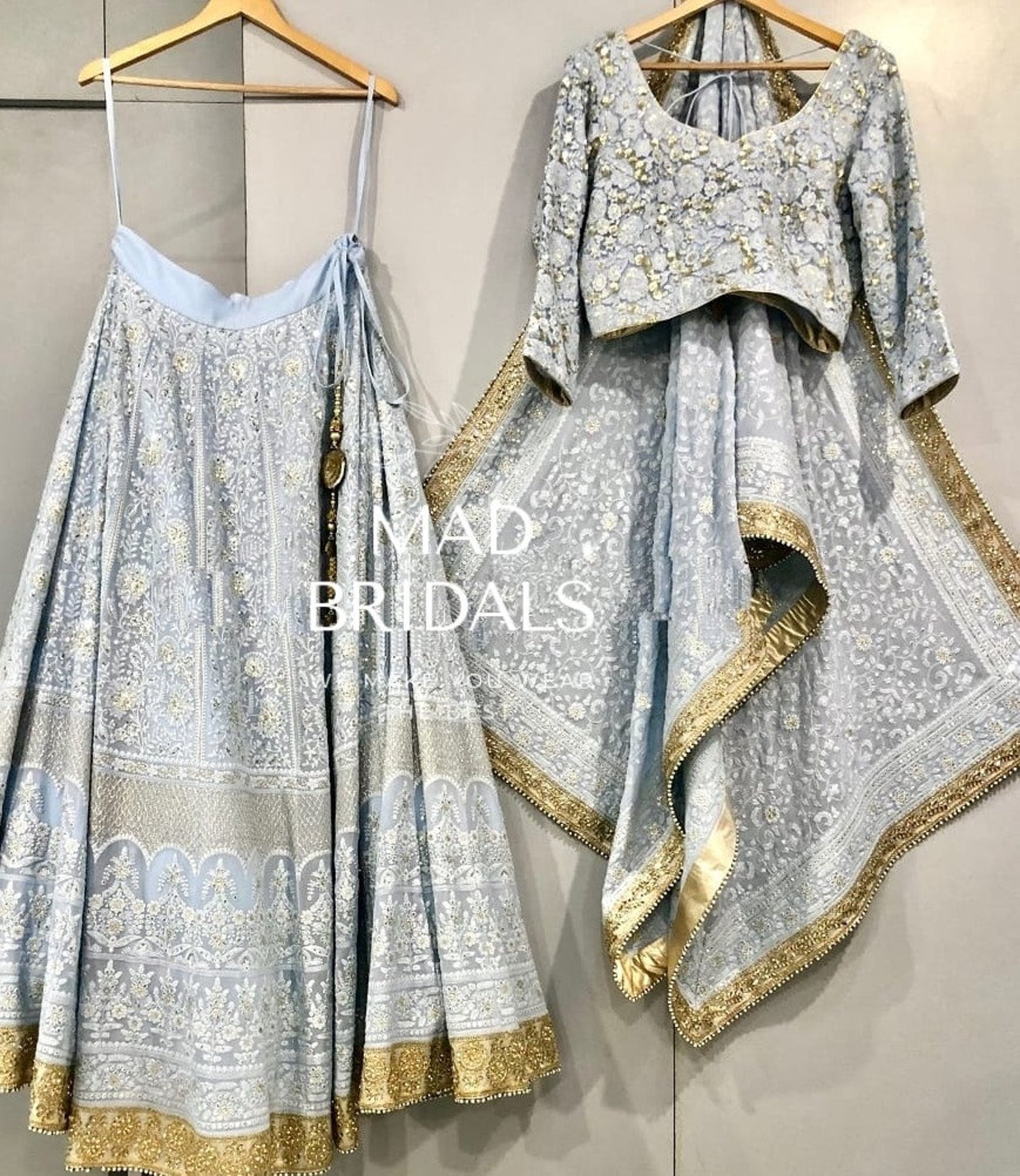 Pastel Chikankari Lehenga Wedding Lehenga Ceremony Lehenga Etsy