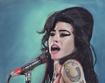 an original painting of the amazing AMY WINEHOUSE