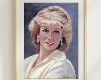 Princess Diana Portrait: Sepia Pencil Art Print - Etsy Canada