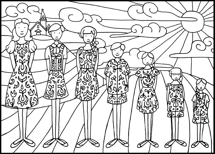 Sound of Music Von Trapp Colouring Sheet Etsy India
