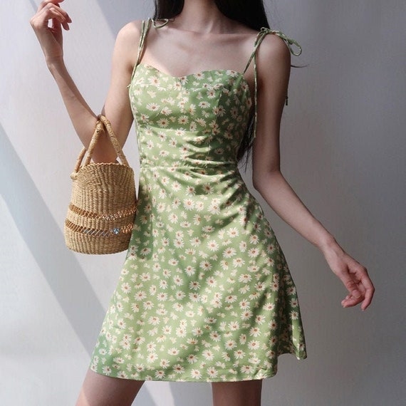 milkmaid green dress