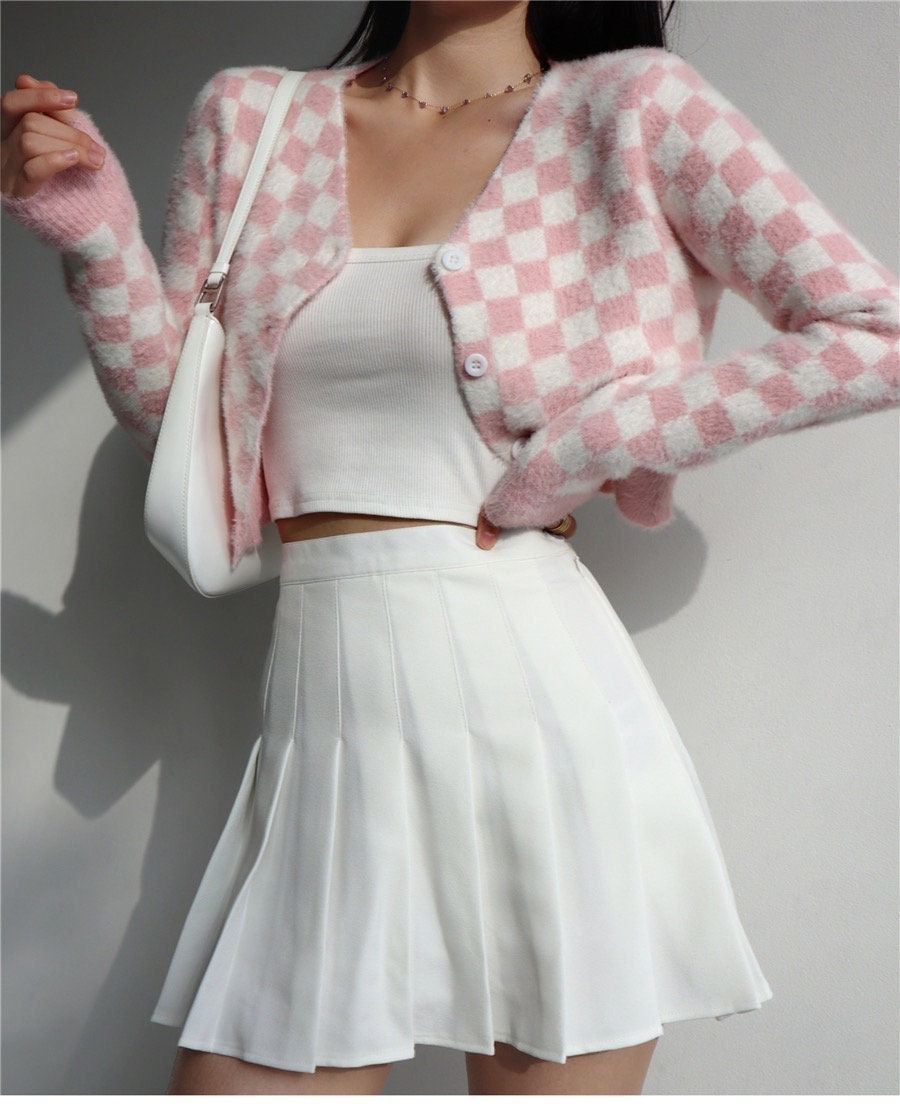 Soft Knit Mohair Long Sleeve Crop Cardigan Y2K Clothing | Etsy