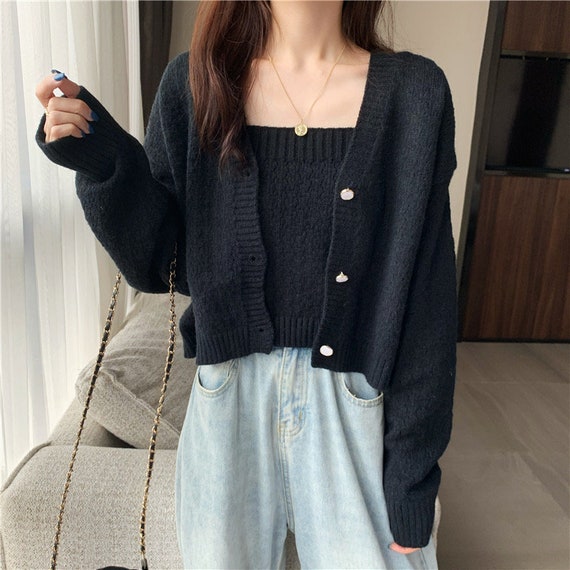 korean cardigan outfit