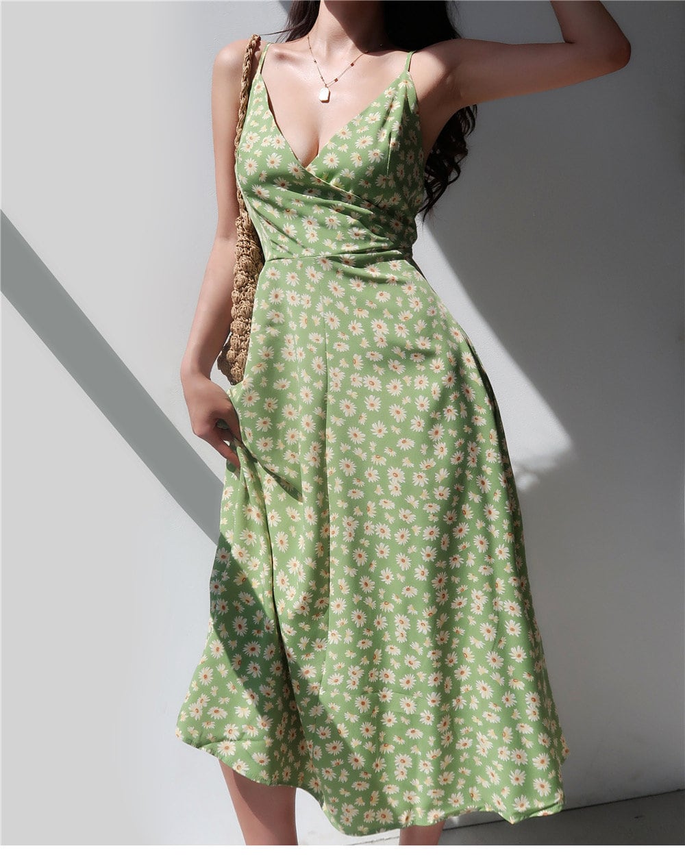 milkmaid dress sage