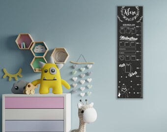 Kindermesslatte Aufkleber | personalisierte Messlatte für Kinder | Meilensteintafel | Türsticker | Folie