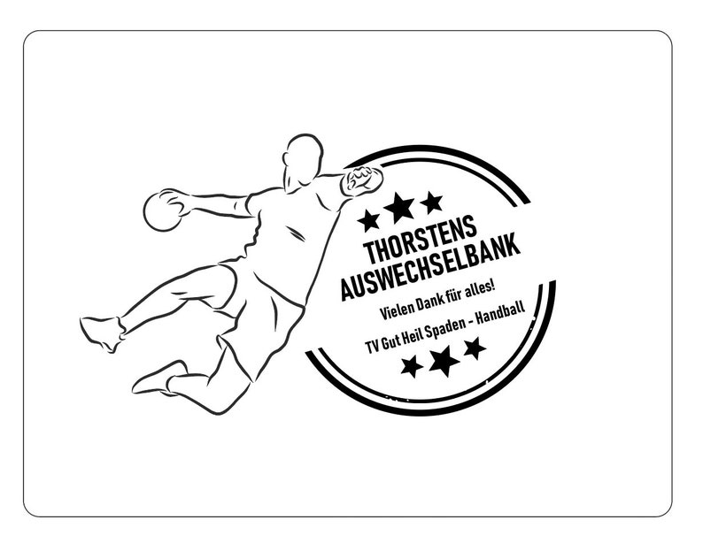 Bierkastensitz Handball, Holz, personalisiert, Geschenk für Männer, Mobile Bierbank, Vatertag, Bierkistensitz, Sitzauflage für Bierkiste Handballer hell