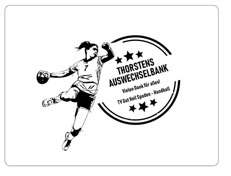 Bierkastensitz Handball, Holz, personalisiert, Geschenk für Männer, Mobile Bierbank, Vatertag, Bierkistensitz, Sitzauflage für Bierkiste Handballerin