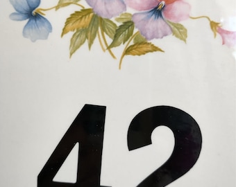 Porcelain House Number 42 plate
