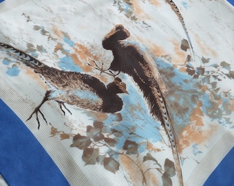 Vintage Jim Renoir Pheasants  Scarf