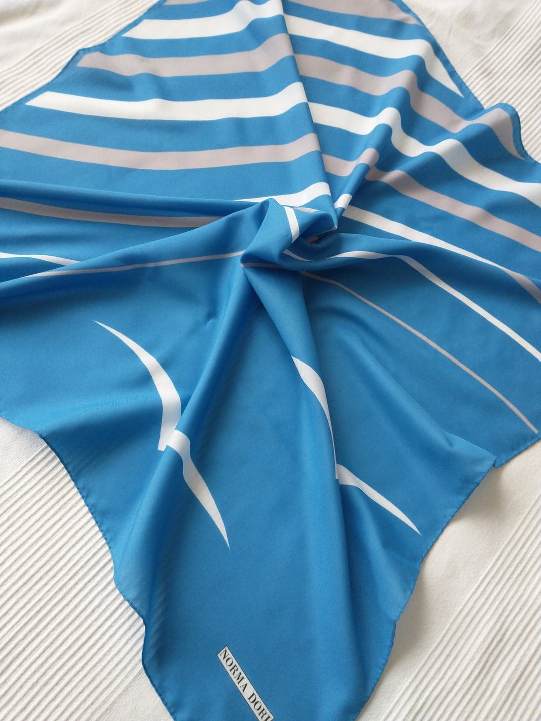 Norma Dori Scarf. Italian Made Featuring Azure Sea - Etsy UK