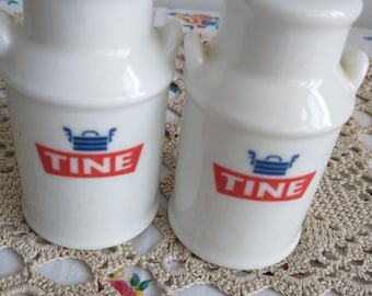 Ceramic TINE salt and pepper shakers