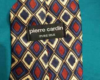 Vintage Authentic pierre cardin  100% Silk Necktie Tie