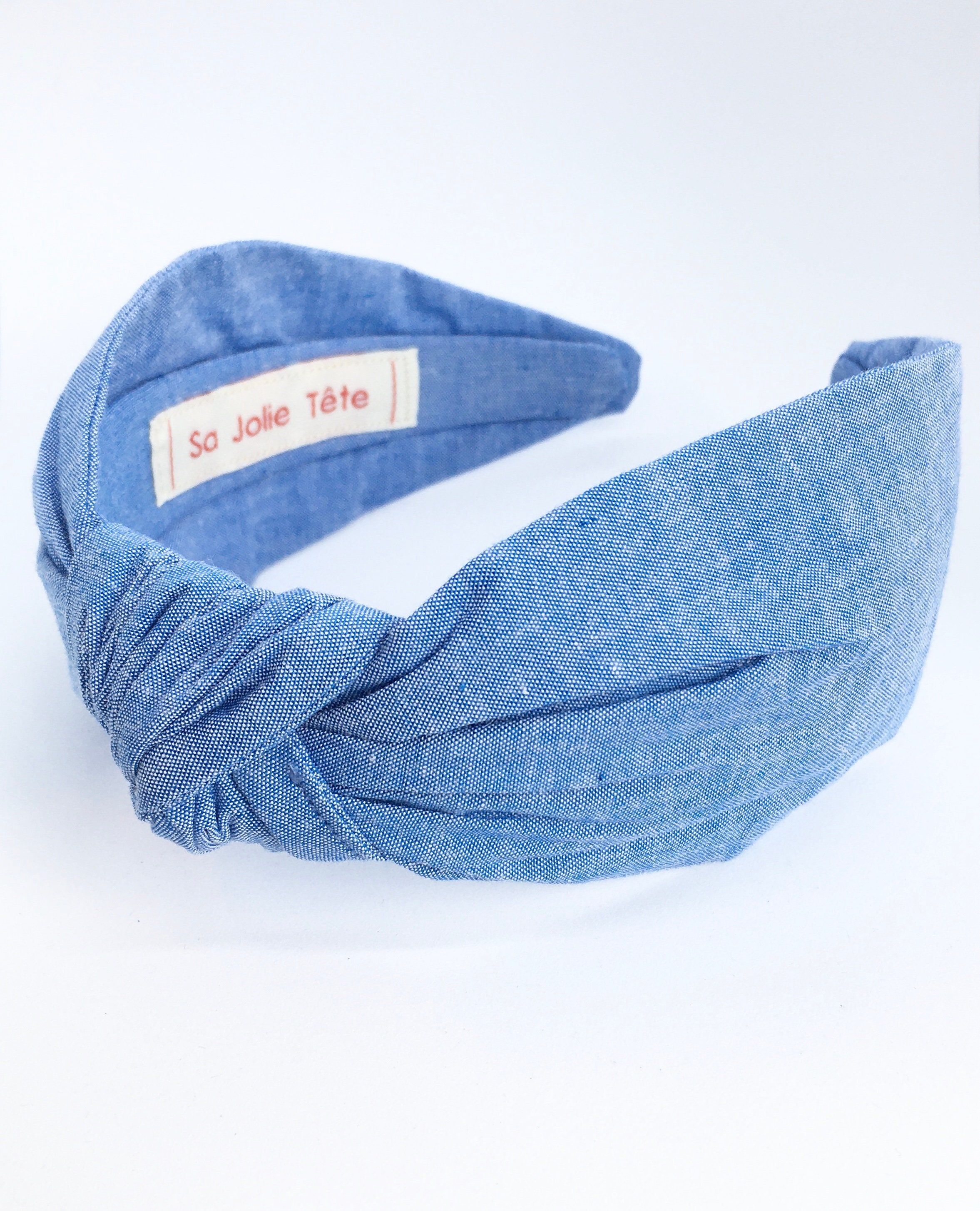 Blue Knot Headband Knotted Hairband For Women Plain Top Knot Etsy